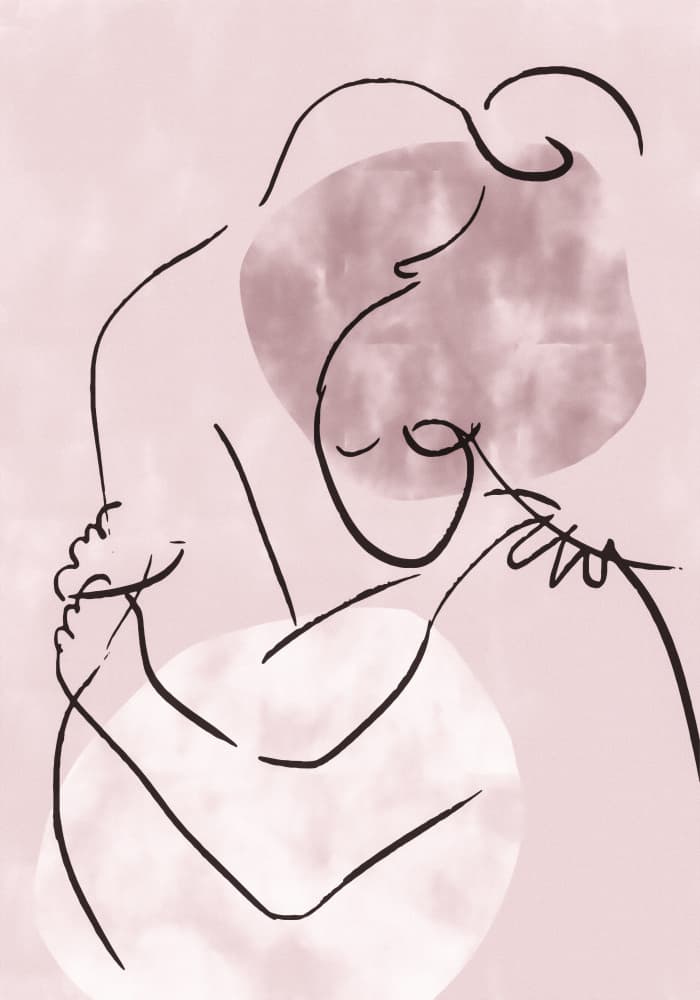 Feminine Soft Embrace by Pictufy Studio II — canvas wall art