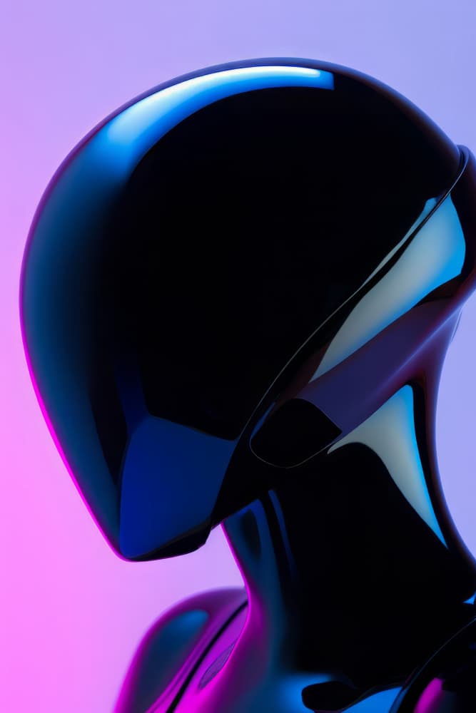 Sleek Robotic Profile by Bilge Paksoylu — canvas wall art