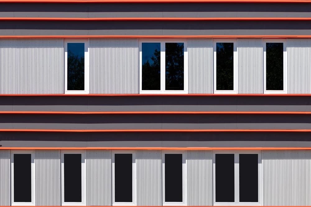 Architectural Orange Lines by Theo Luycx — canvas wall art
