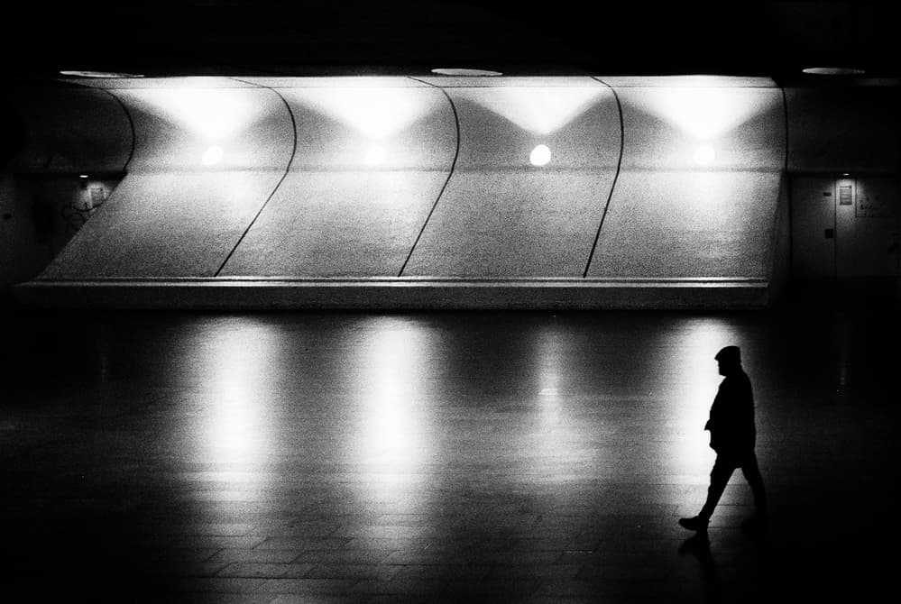 Solitary Man Reflections by Paulo Abrantes — canvas wall art