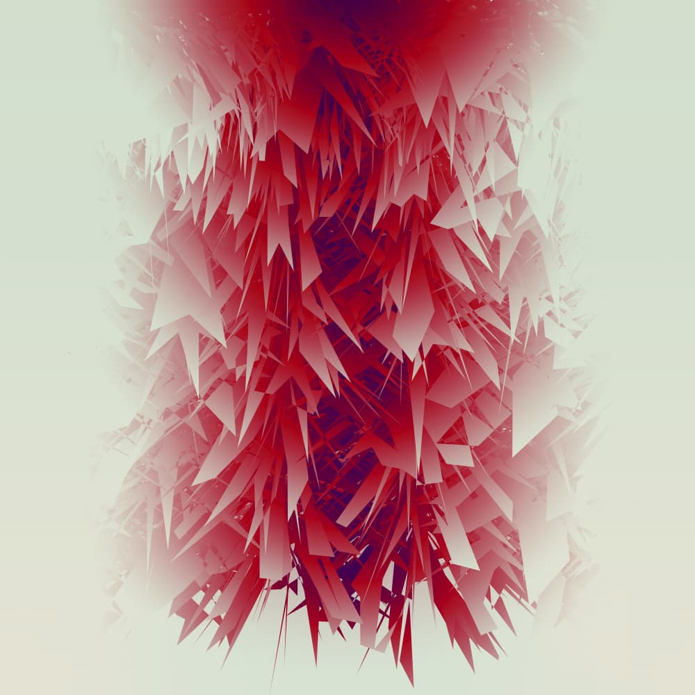 Vivid Red Geometric Form by Angelo Cerantola — canvas wall art