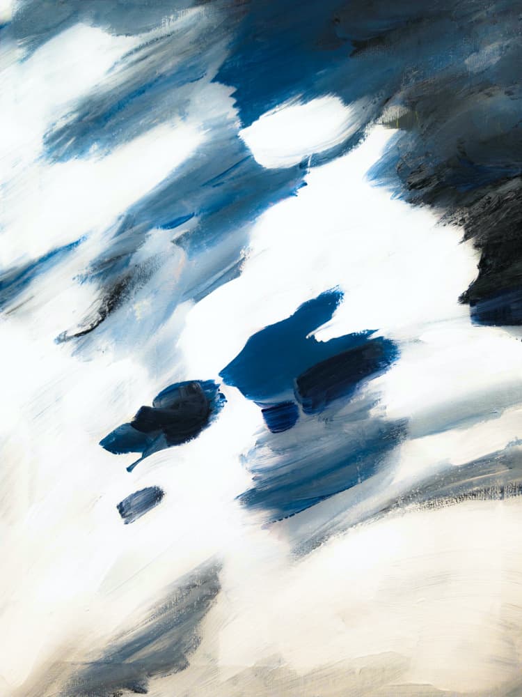 Cool Blue Abstraction by Ejaaz Haniff — canvas wall art