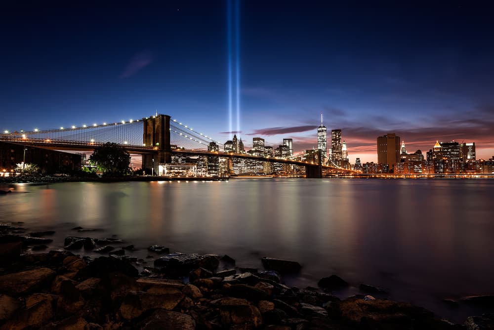 Brooklyn Bridge Tribute Night by David Martin Castan — canvas wall art