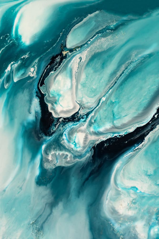 Ocean Teal Aqua Turquoise "Ocean Teal" by Petra Meikle de Vlas — canvas wall art