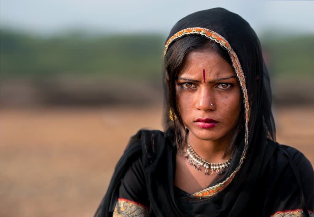 Intense Indian Portrait by Rana Jabeen — canvas wall art