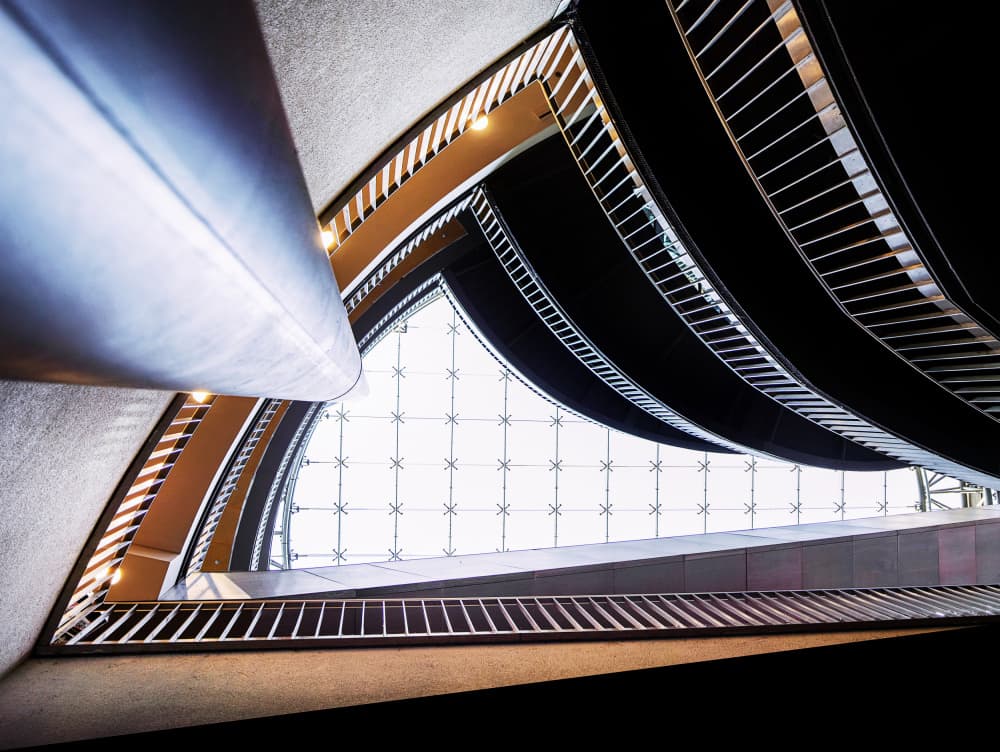 Upward Spiral Architecture by Michael Allmaier — canvas wall art