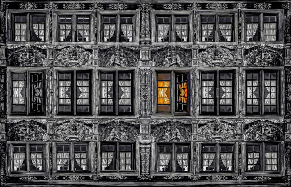 Lone Glowing Window by Miro Susta — canvas wall art