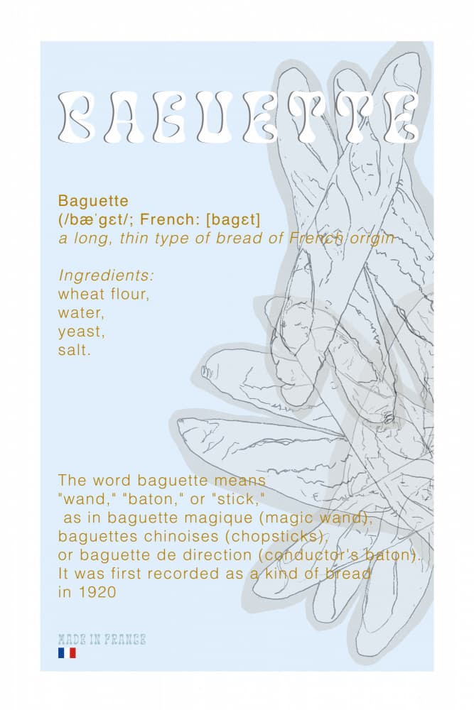 French Baguette Definition by cartissi — canvas wall art