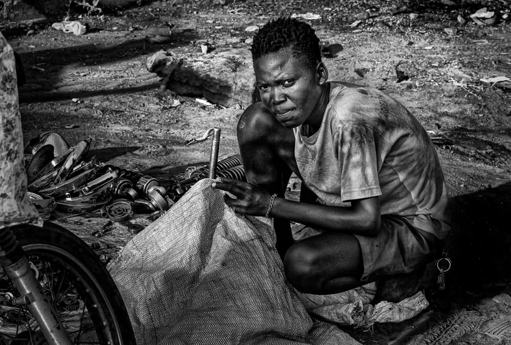 Scrap Worker's Gaze by Joxe Inazio Kuesta Garmendia — canvas wall art