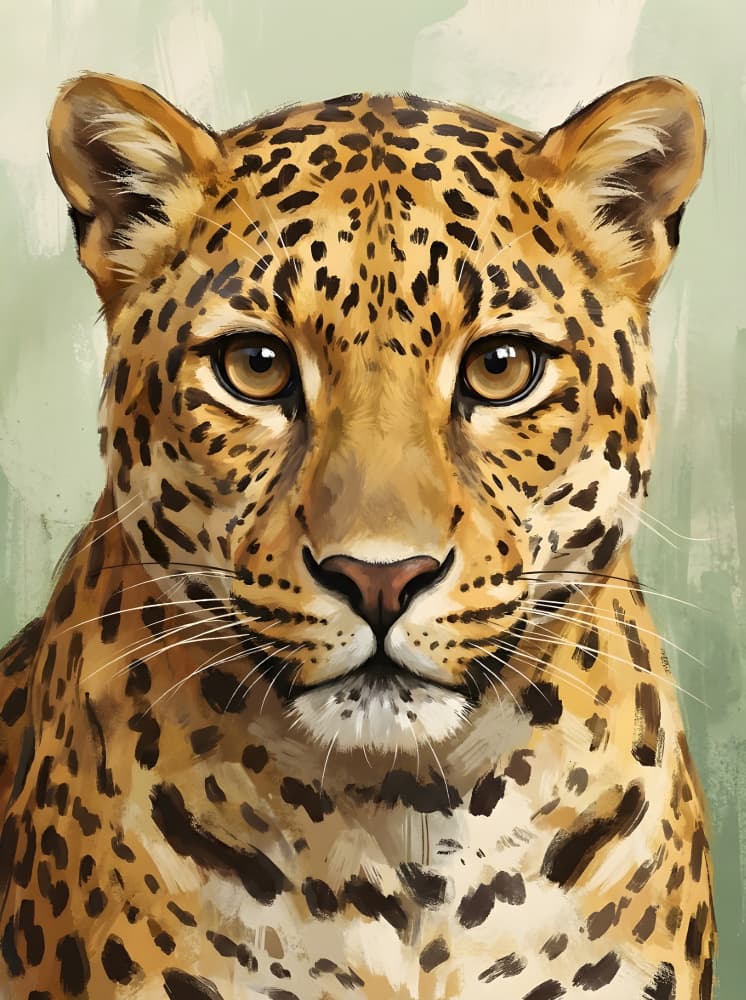 Majestic Leopard Gaze by HUGO — canvas wall art