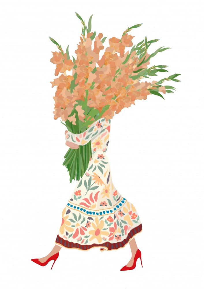 Elegant Flower Stroll by Sarah Manovski — canvas wall art