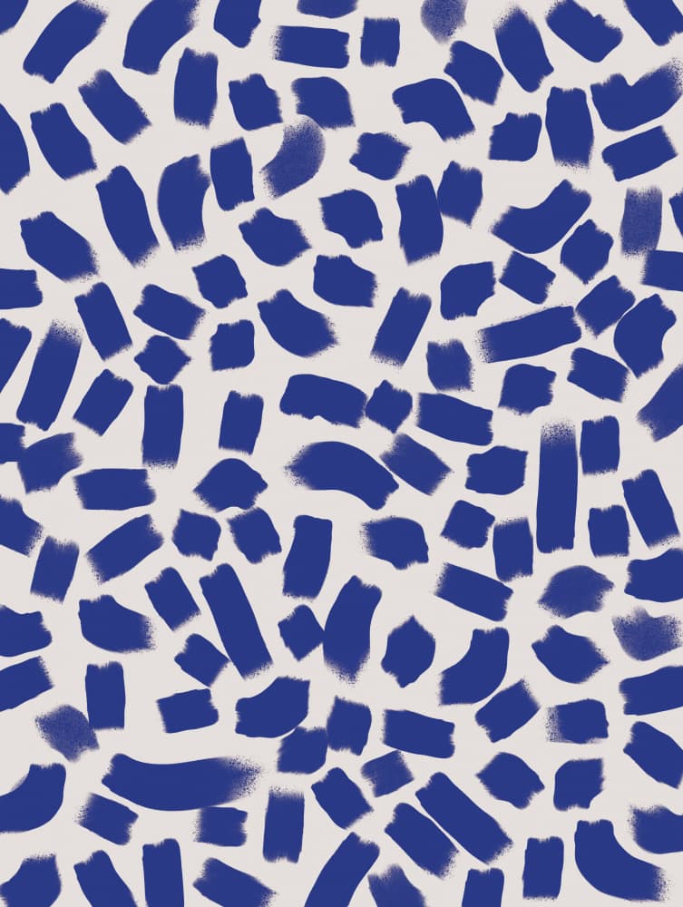 Indigo Strokes by Treechild — canvas wall art