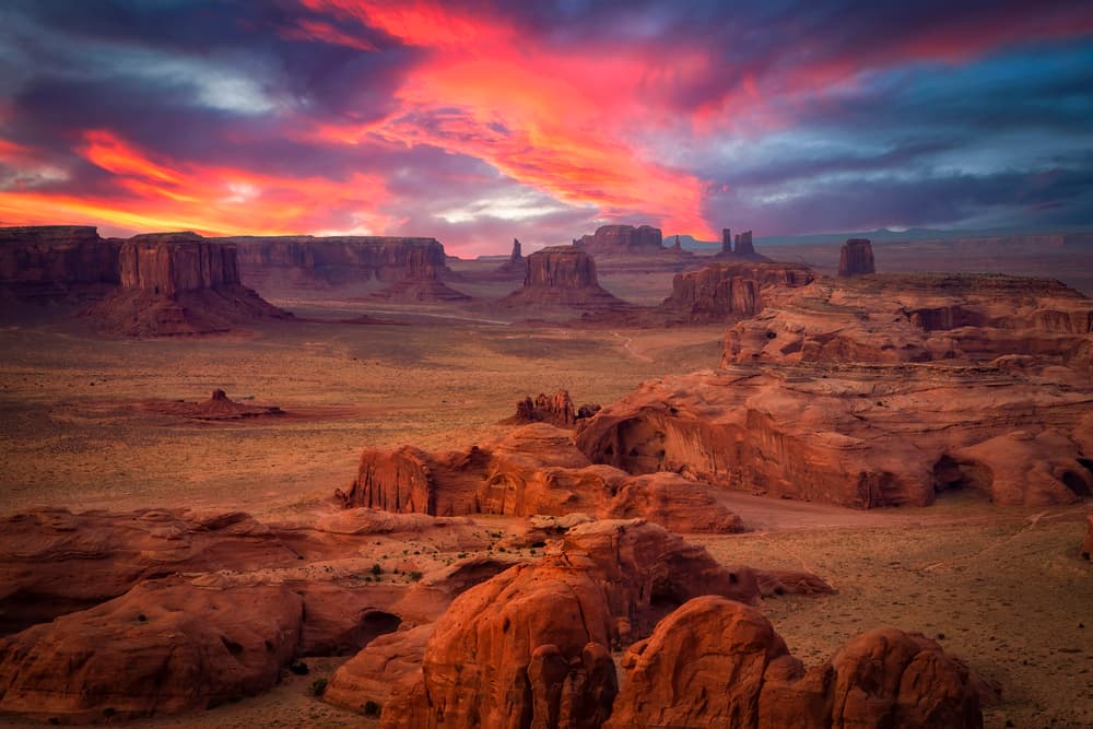 Monument Valley Sunset by Michael Zheng — canvas wall art