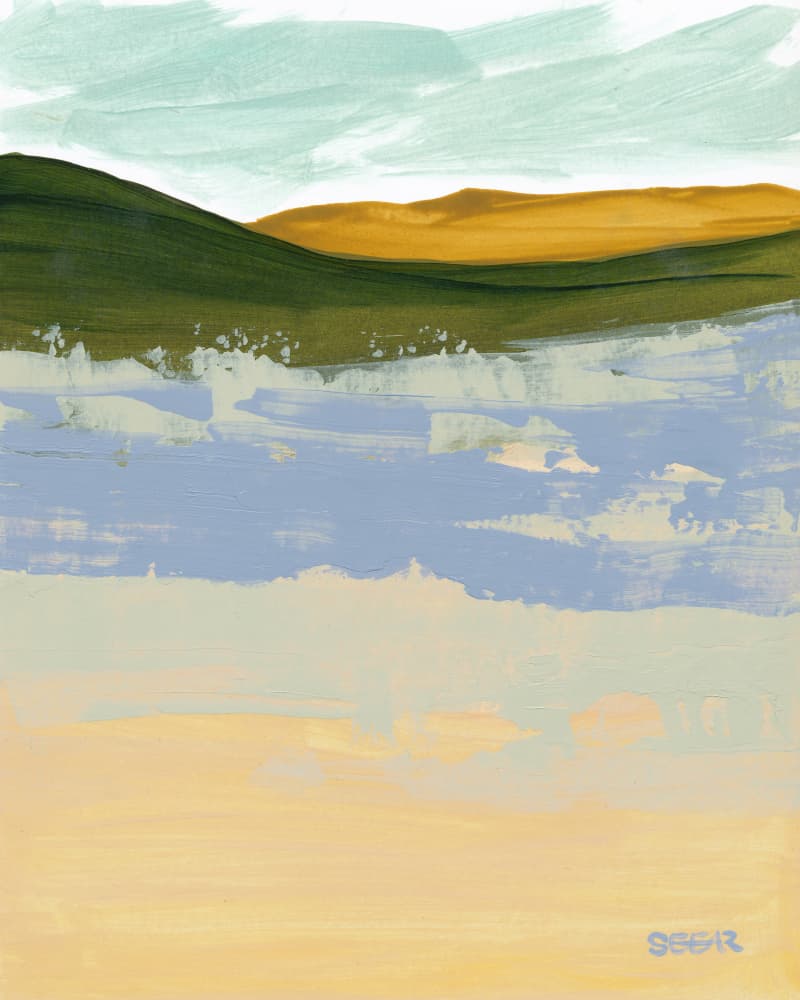 Abstract Golden Hills Horizon by Angela Seear — canvas wall art