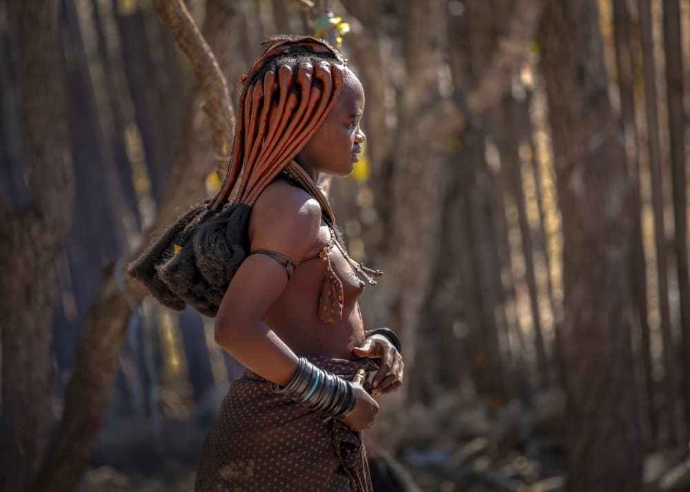 Himba Woman Profile by Raymond Ren Rong Liu — canvas wall art