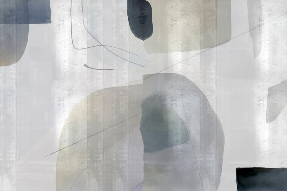 Serene Layered Shapes by cartissi — canvas wall art