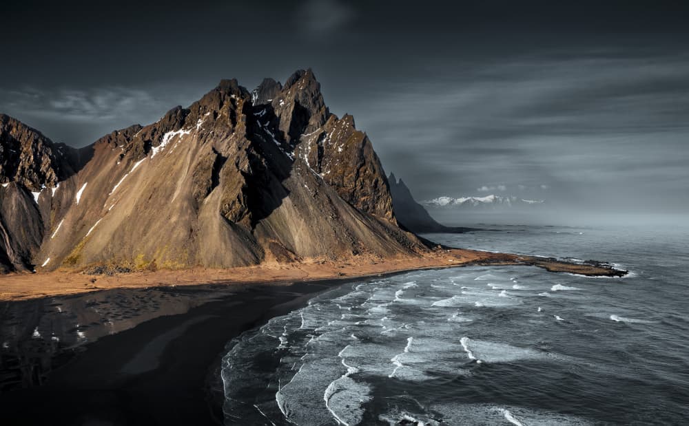 Dramatic Coastal Peaks by Wei (David) Dai — canvas wall art