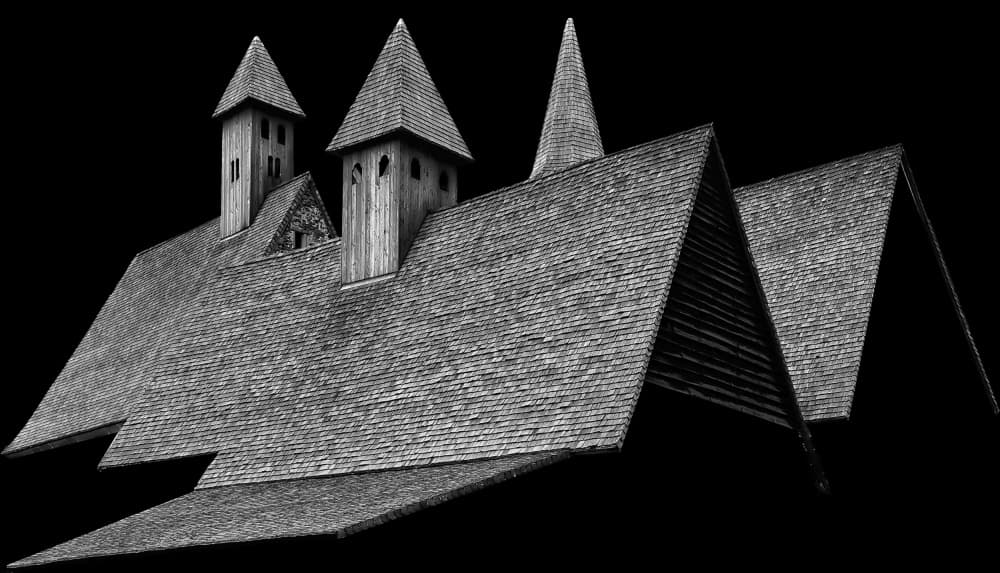 Steep Wooden Roof Peaks by Raffaele Corte — canvas wall art