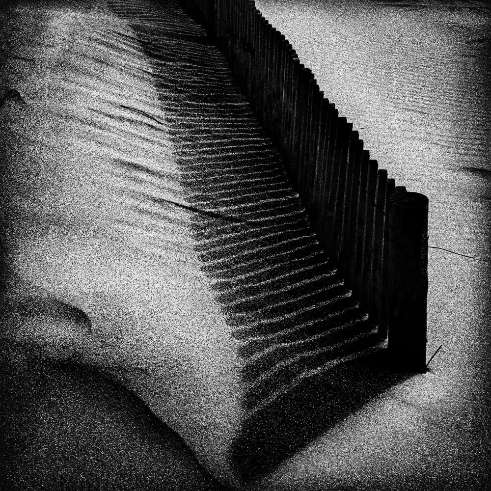 Dune Fence Shadows by Paulo Abrantes — canvas wall art