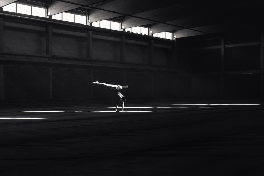 Gymnast's Dramatic Balance by Martin Krystynek MQEP — canvas wall art