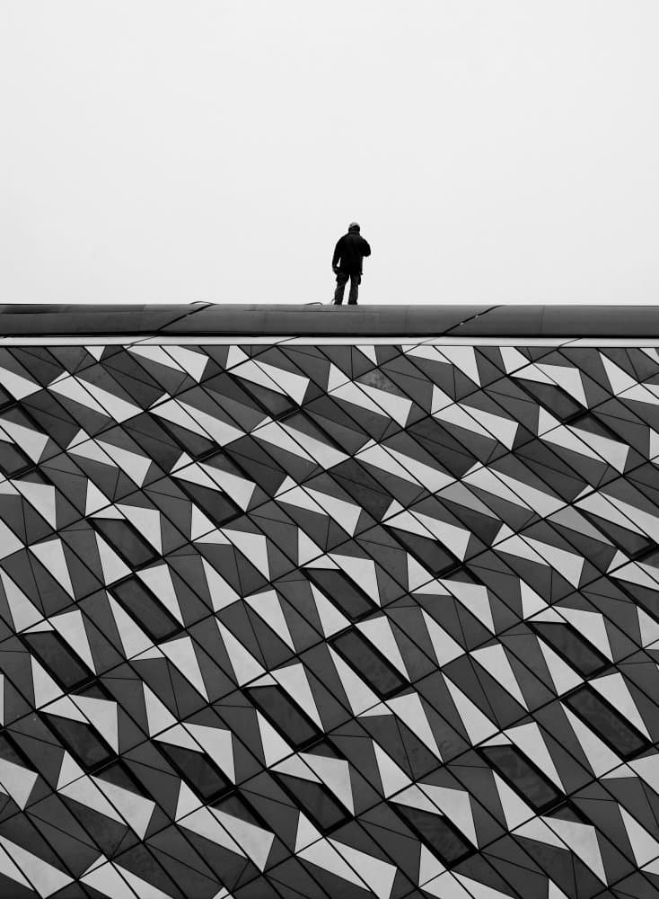 Solitary Man Geometric Design by Ezequiel59 — canvas wall art