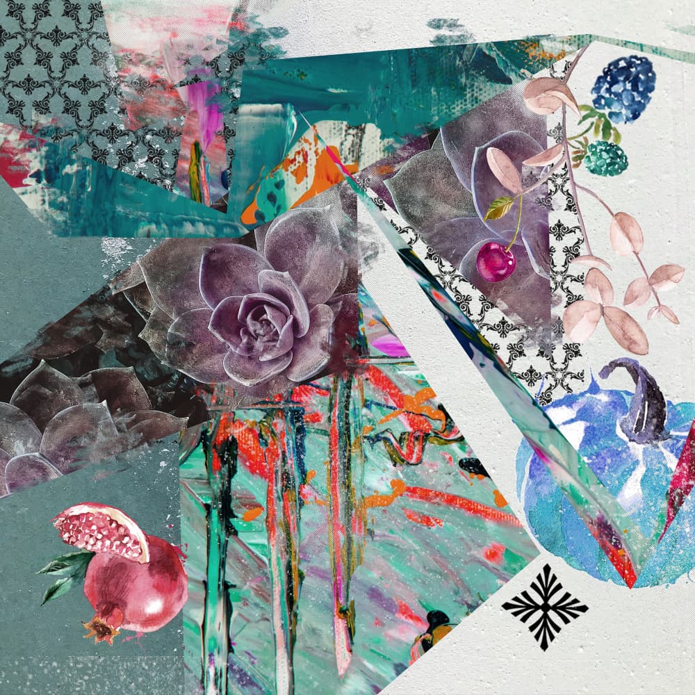 Vibrant Succulent Collage by Pelin Atilla — canvas wall art