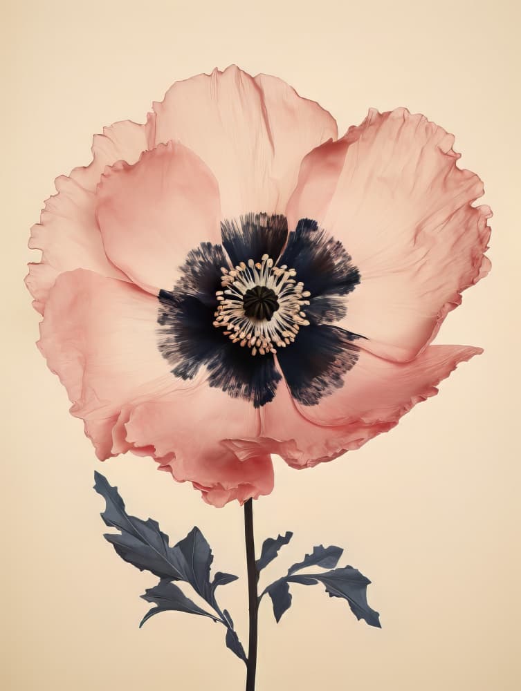Pink Poppy Bloom by Bilge Paksoylu — canvas wall art
