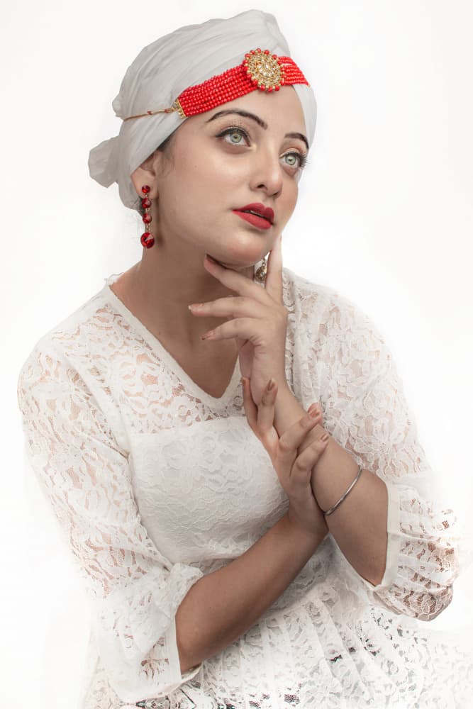 Elegant Turban Portrait by DEBASISH CHATTOPADHYAY — canvas wall art