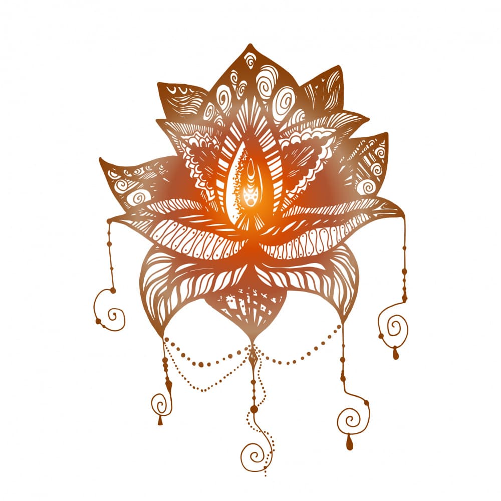 Sacred Glowing Lotus by Marika Barsrsind — canvas wall art