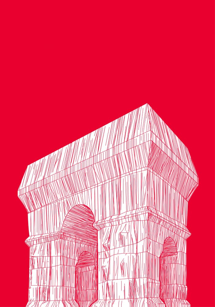 Wrapped Arc de Triomphe by zaglono — canvas wall art