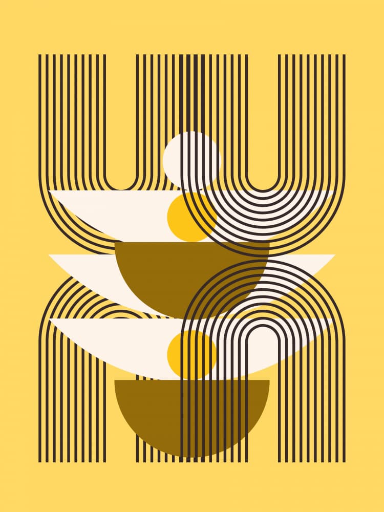 Stacked Geometric Forms by Little Dean — canvas wall art