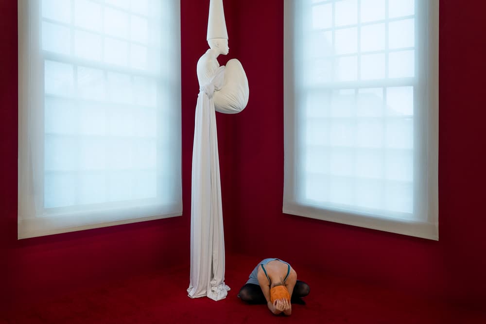 Red Room Solitude by Ton Dirven — canvas wall art