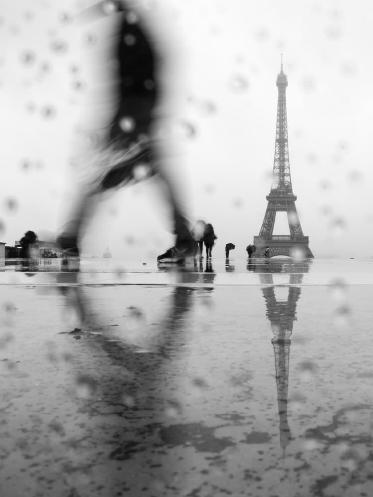 Eiffel Tower Rainy Reflection by Christian Schmahl — canvas wall art