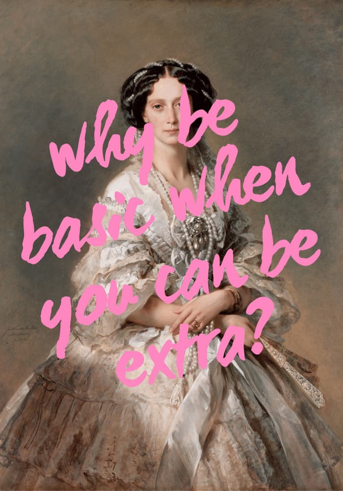 Why Be Basic Painting by Athene Fritsch — canvas wall art