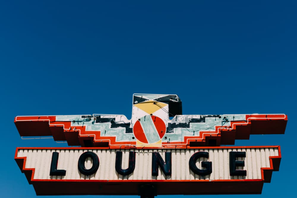 Vintage Neon Lounge Sign by Bethany Young — canvas wall art