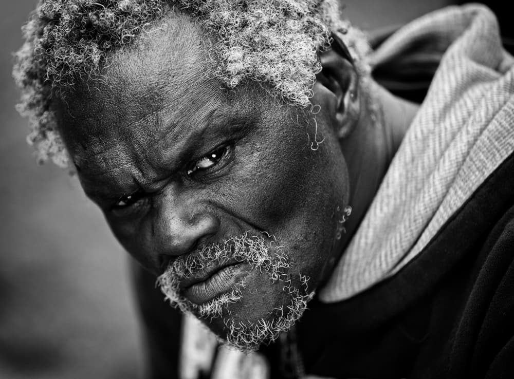Intense Man Portrait by Goran Jovic — canvas wall art