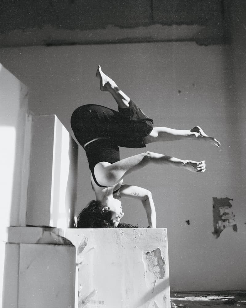 Dancer's Headstand Balance by Tyler McAuley — canvas wall art