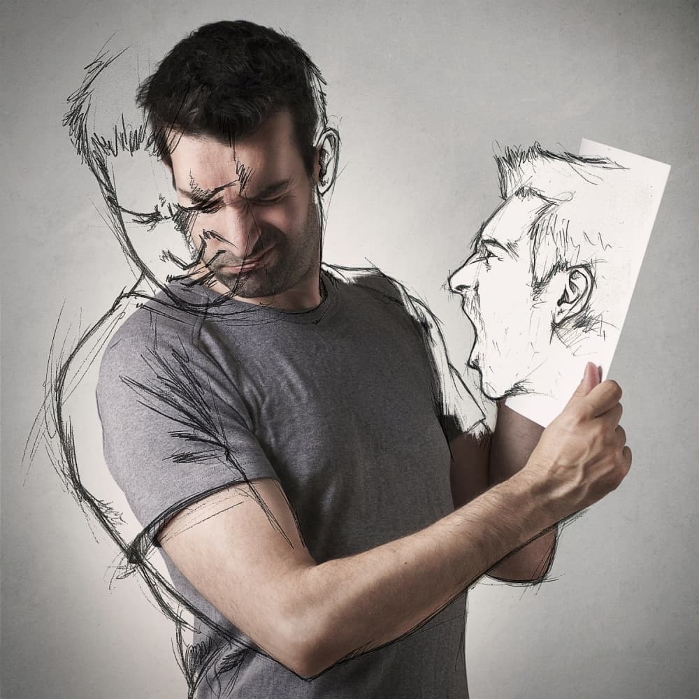 Man's Inner Scream by Sebastien DEL GROSSO — canvas wall art
