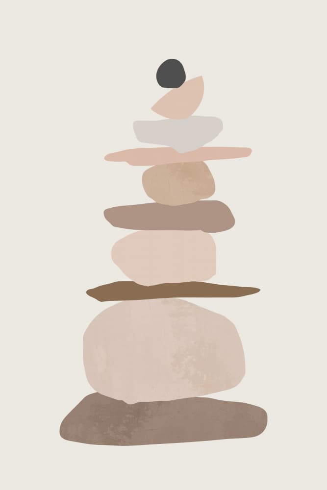 Stacked Stone Balance by Melloi Art Prints — canvas wall art