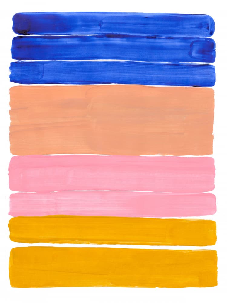 Layered Color Strokes by Ejaaz Haniff — canvas wall art