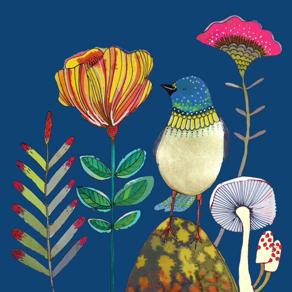 Whimsical Woodland Bird by Sylvie Demers — canvas wall art