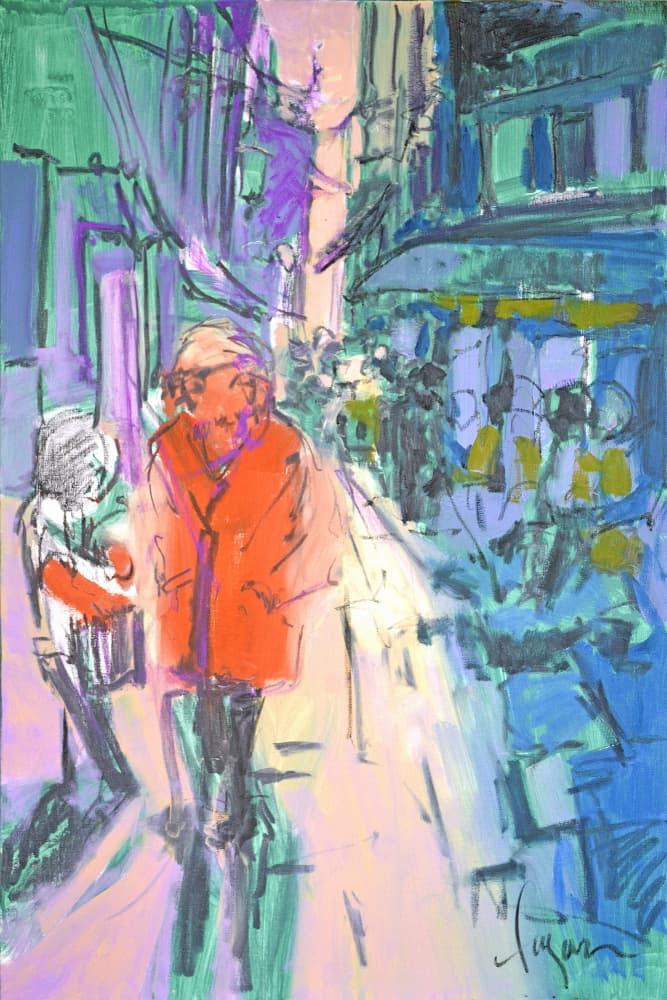 Vivid Street Stroll by Dorothy Fagan — canvas wall art