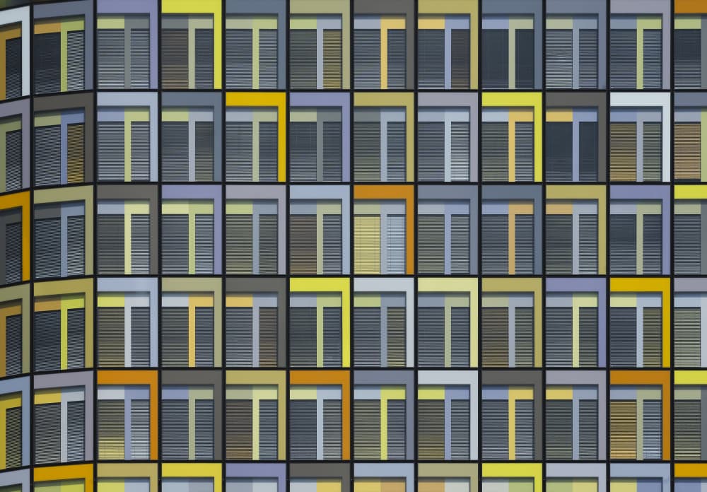 Colorful Building Facade by Nina Pauli — canvas wall art