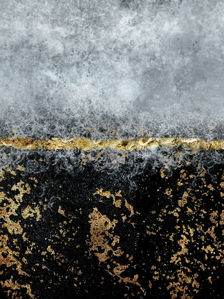 Golden Horizon Abstract by Bilge Paksoylu — canvas wall art