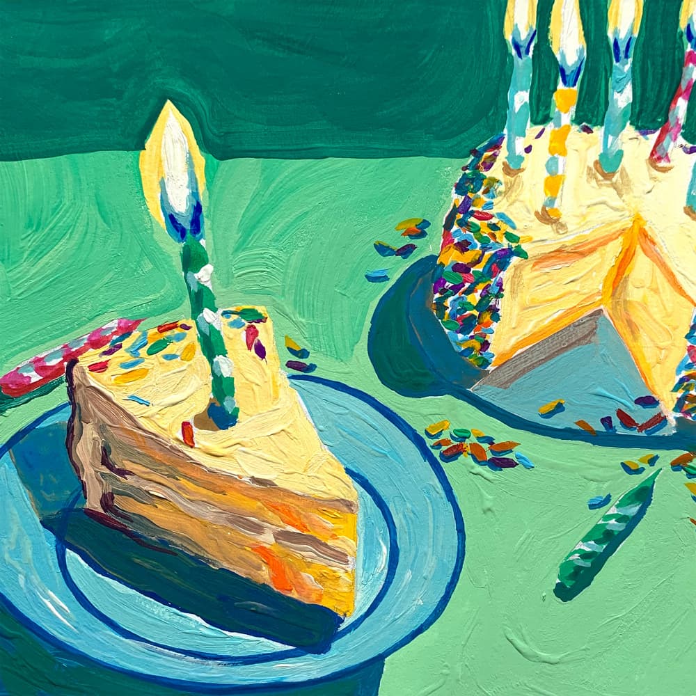 Festive Cake Slices by Pauline Wegman | Key and Sea Creative — canvas wall art