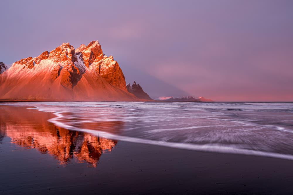 Golden Mountain Reflection by Michel Groleau — canvas wall art