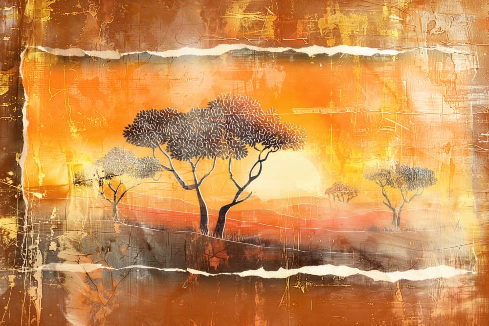 African Savanna Sunset by Rafal Kulik — canvas wall art