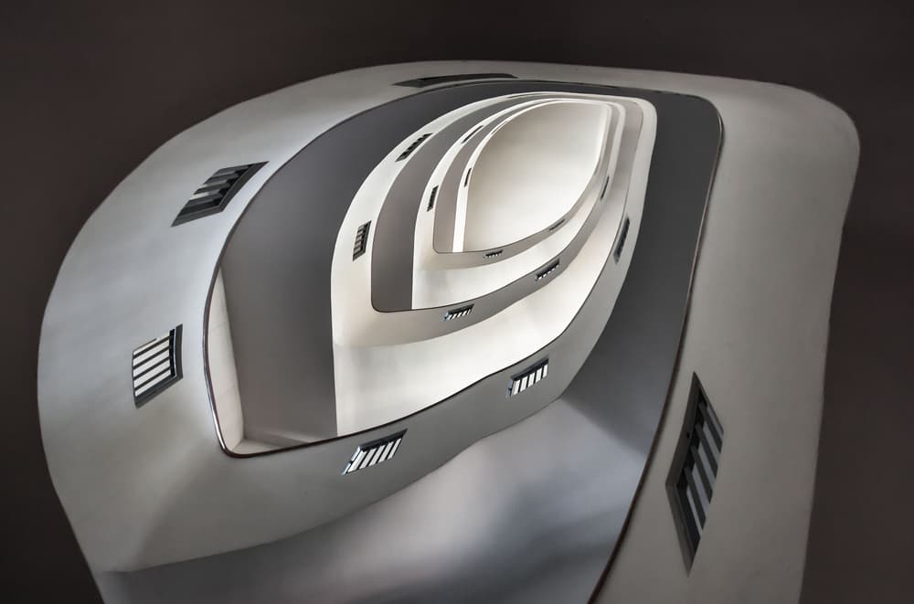 Abstract Curved Staircase by Renate Reichert — canvas wall art