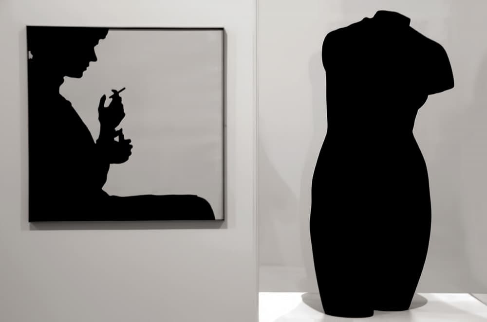 Smoking Woman Silhouette by Fernando Alves — canvas wall art