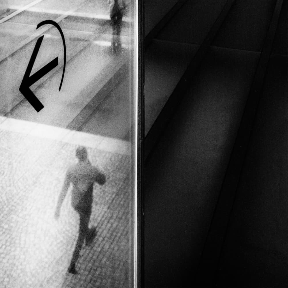 Reflective City Arrow Walk by Laura Mexia — canvas wall art